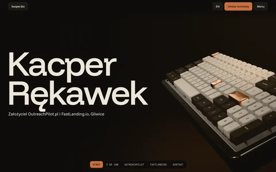 First screen of kacper.biz